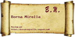 Borna Mirella névjegykártya